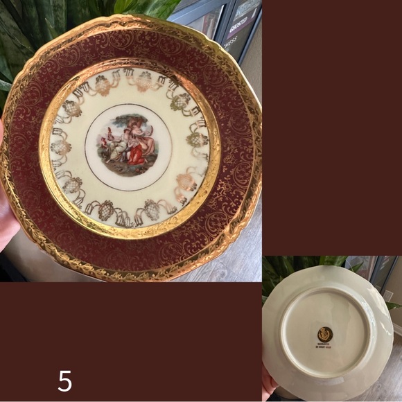 (7) RARE & VINTAGE FINE CHINA 22KT GOLD - Picture 5 of 7